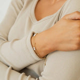 Gold & Pearl Chain Bracelet