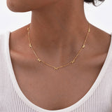 18k Stainless Steel Golden Bow Charm Necklace