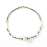 Zebra Camouflage Rice Pearl Single Pearl Bracelet