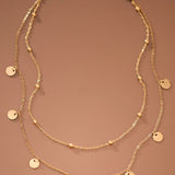 18k Sequin Pendant Necklace