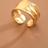 18k Non-tarnish Stainless Steel Adjustable Ring