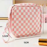Checker Cosmetic Makeup Travel Pouch Bag