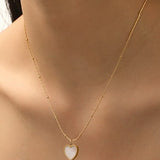 18K Gold Puffy Heart Necklace – Stainless Steel
