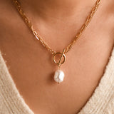 Center Clasp Layered Chain Necklace