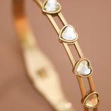18K Heart Bangle