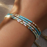 Mixed Color Rice Beads Stacking Bracelet