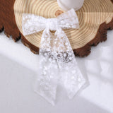 Floral Bow Ribbon Hair Clips