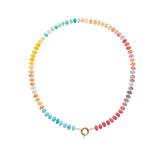Bright Natural Stone & Glass Mixed Necklace