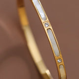 18K Aurora Hinged Bangle Bracelet