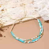 Mixed Color Rice Beads Stacking Bracelet