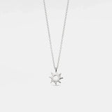 Dainty Sun Charm Layering Necklace – 925 Sterling Silver
