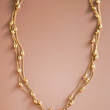 18k Heart Pendant Necklace Gold Non-tarnish Stainless Steel Necklace
