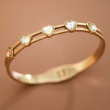 18K Heart Bangle