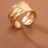 18k Non-tarnish Stainless Steel Adjustable Ring