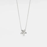 Dainty Flower Pendant Necklace – Sterling Silver