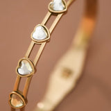 18K Heart Bangle