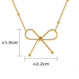 18K Bow Dainty Chain Necklace