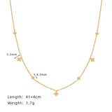 Dainty Star Layering Station Necklace in Stainless Steel