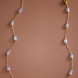 18K Beaded Crystal Chain Necklace