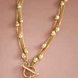 18k Heart Pendant Necklace Gold Non-tarnish Stainless Steel Necklace