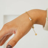 Gold & Pearl Chain Bracelet