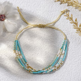Mixed Color Rice Beads Stacking Bracelet