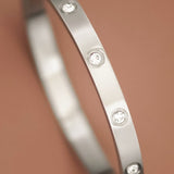 Stainless Steel Gemstone Bangle