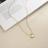 18K Gold Puffy Heart Necklace – Stainless Steel