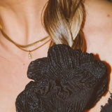 Black Ruffle Jumbo Scrunchie