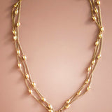 18k Heart Pendant Necklace Gold Non-tarnish Stainless Steel Necklace