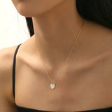 18K Gold Puffy Heart Necklace – Stainless Steel