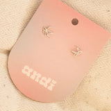 Silver Bows Stud Earrings