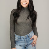 The Hazel Half Mock Neck Long Sleeve Top