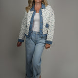 The Georgia Quilted Floral Denim Jacket