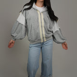The Juliette Lace-Trim Balloon Sleeve Hoodie