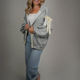 The Juliette Lace-Trim Balloon Sleeve Hoodie