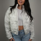 The Delilah Floral Zip-Up Puffer Jacket