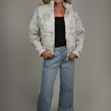 The Delilah Floral Zip-Up Puffer Jacket