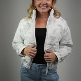 The Delilah Floral Zip-Up Puffer Jacket