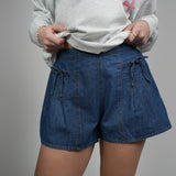 The Daisy Denim Pleated Shorts