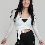 The Elsie Long-Sleeve Wrap Top