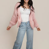The Eloise Light Pink Oversized Sweater Cardigan