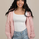 The Eloise Light Pink Oversized Sweater Cardigan