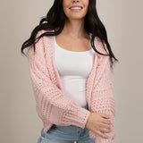 The Eloise Light Pink Oversized Sweater Cardigan