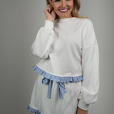The Rosalie Ruffled Lounge Top & Shorts Set