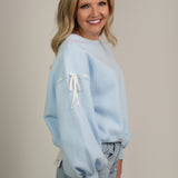 The Aurora Oversized Sweatshirt with Sleeve Bow Details
