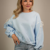 The Aurora Oversized Sweatshirt with Sleeve Bow Details