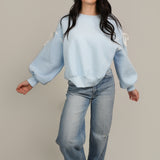 The Aurora Oversized Sweatshirt with Sleeve Bow Details