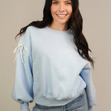 The Aurora Oversized Sweatshirt with Sleeve Bow Details