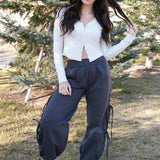 The Stella Side Ribbon Tie Jogger Pant